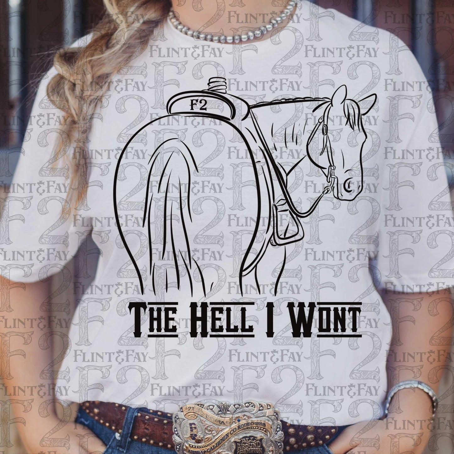 “Lena” Western Horse PNG Outline