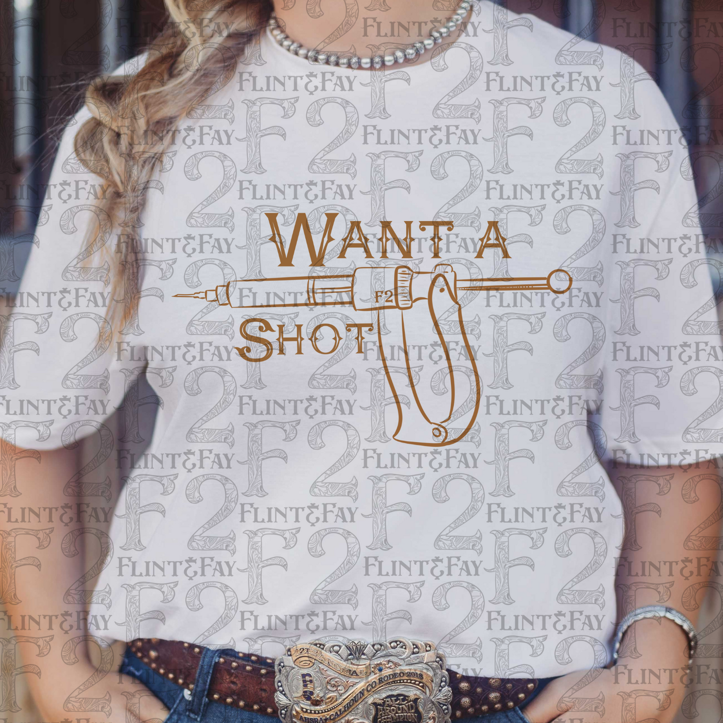 Want A Shot PNG Outline