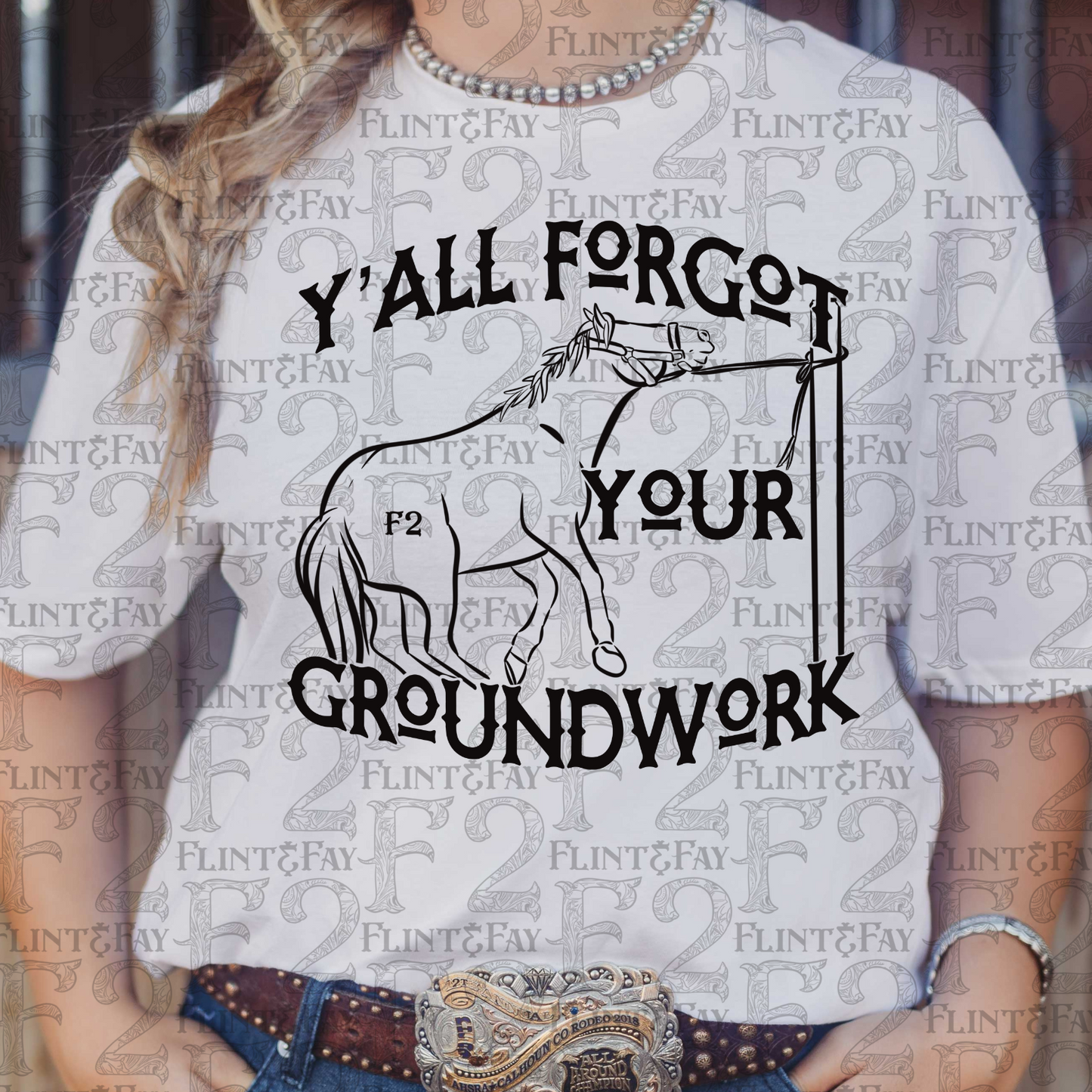 Y’all Forgot Your Groundwork Outline PNG