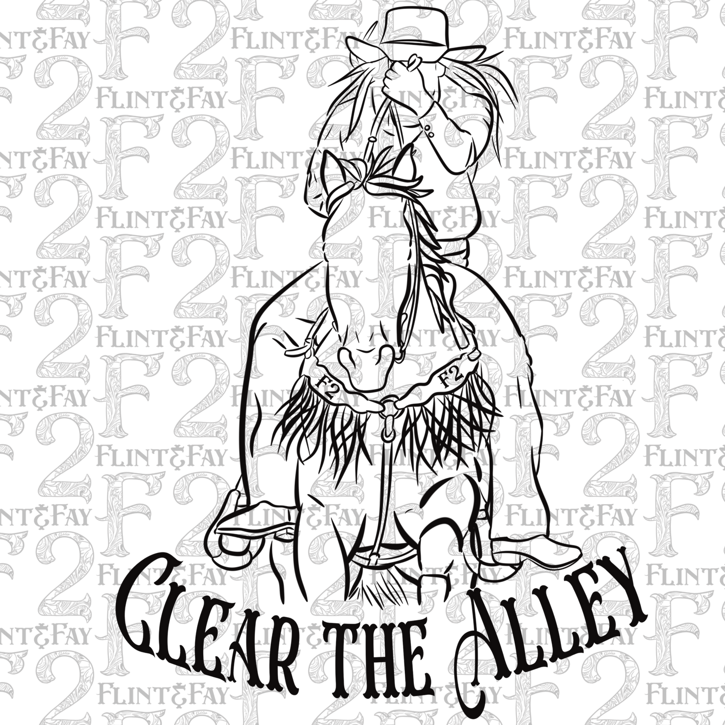 Clear the Alley Outline PNG